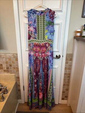 Vibrant Floral Maxi Dress in Multi Colors